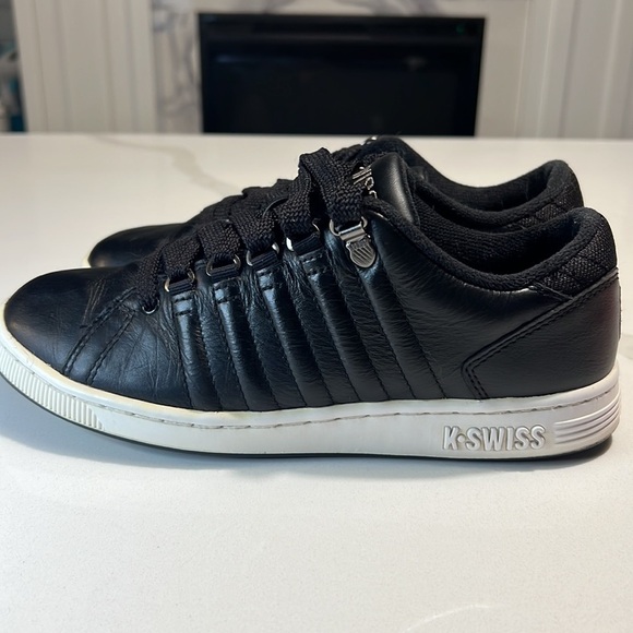K-Swiss Black Leather sneakers. Women's 6.5 - Picture 6 of 11